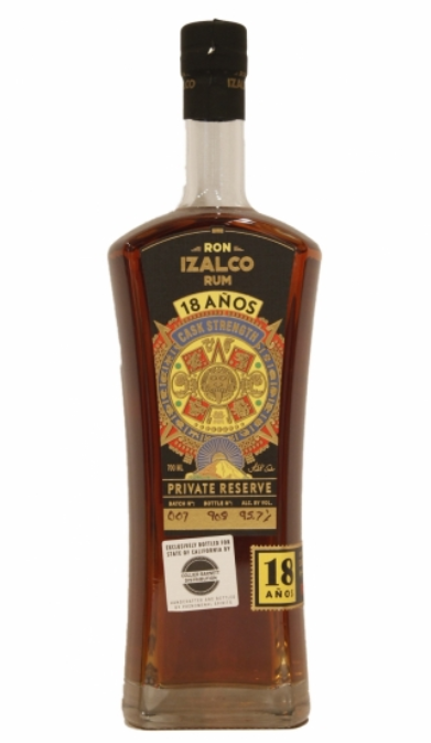 Ron Izalco Rum 18 year Cask Strength Private Reserve 750ml